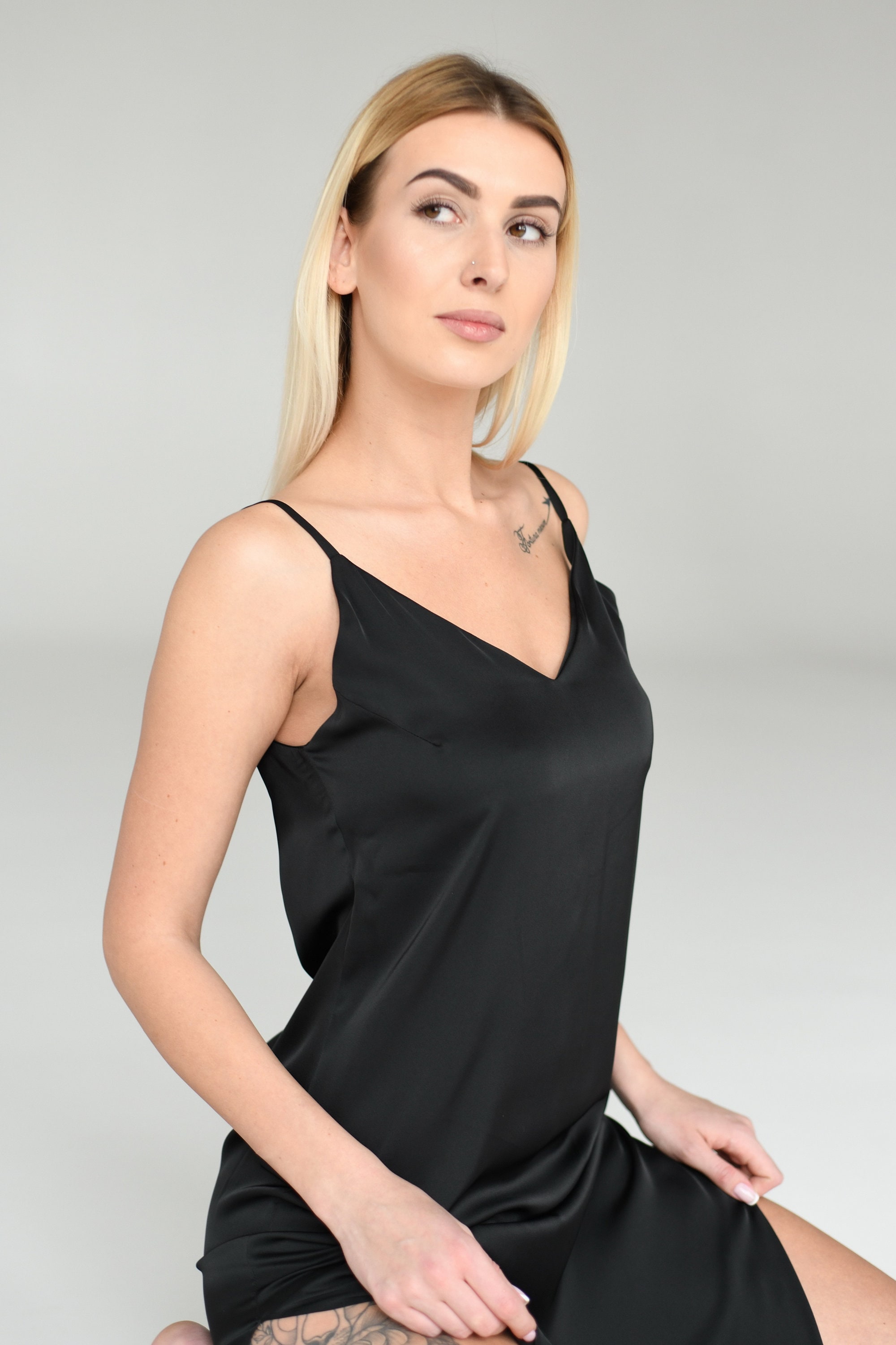 Women's Long Silk Night Gown Dress Bridal long night Etsy