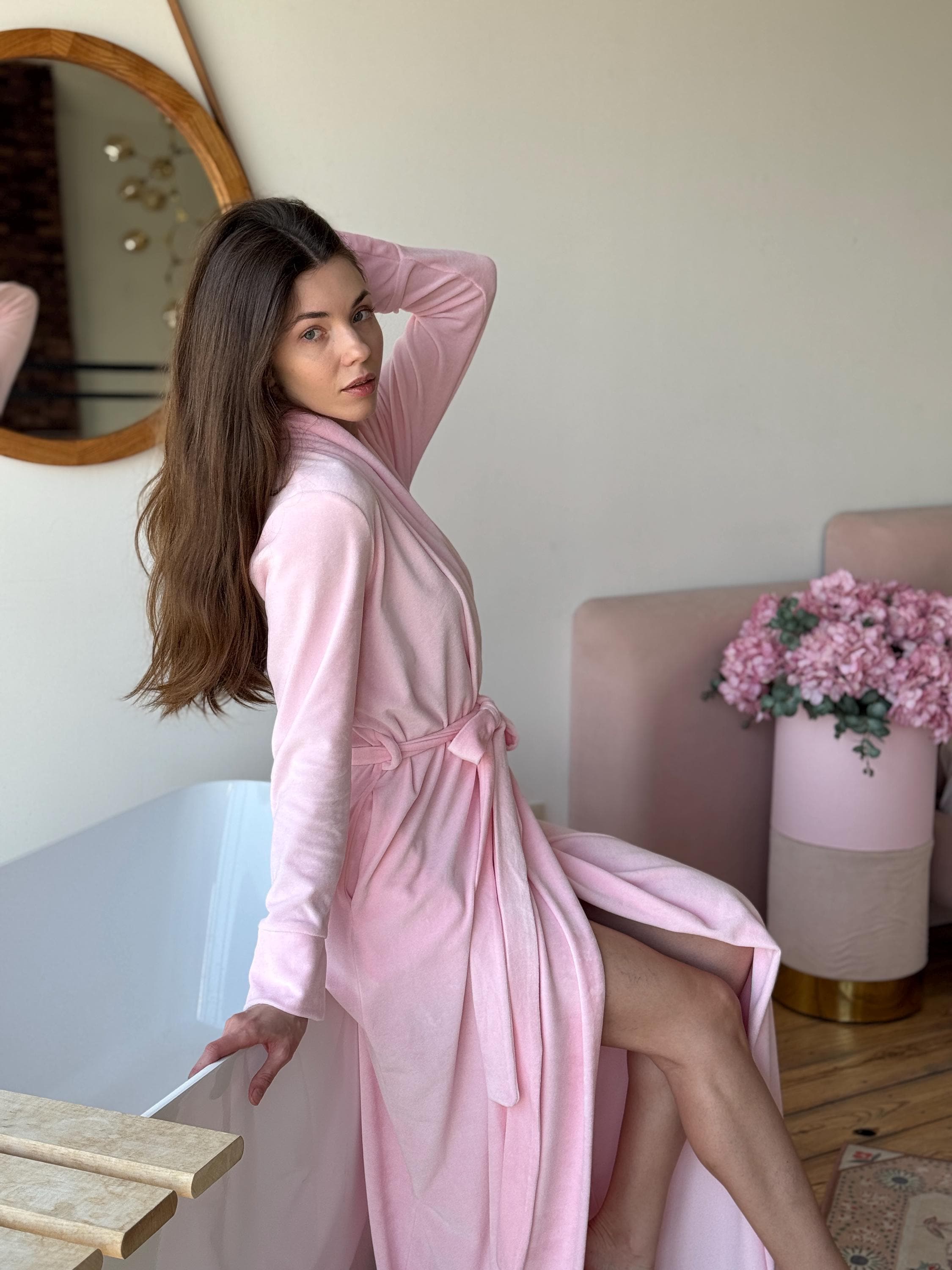 Waffle Dressing Gown Pink - Etsy