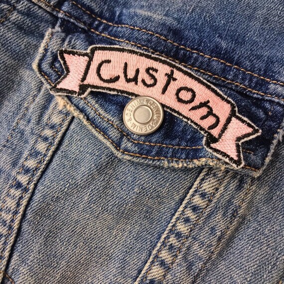 Custom Name Patch Personalised Name Banner Iron On Etsy