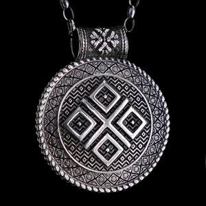 Silver Slavic God Mokosh Necklace