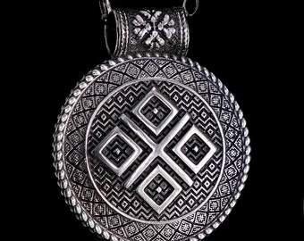 Silver Slavic God Mokosh Necklace