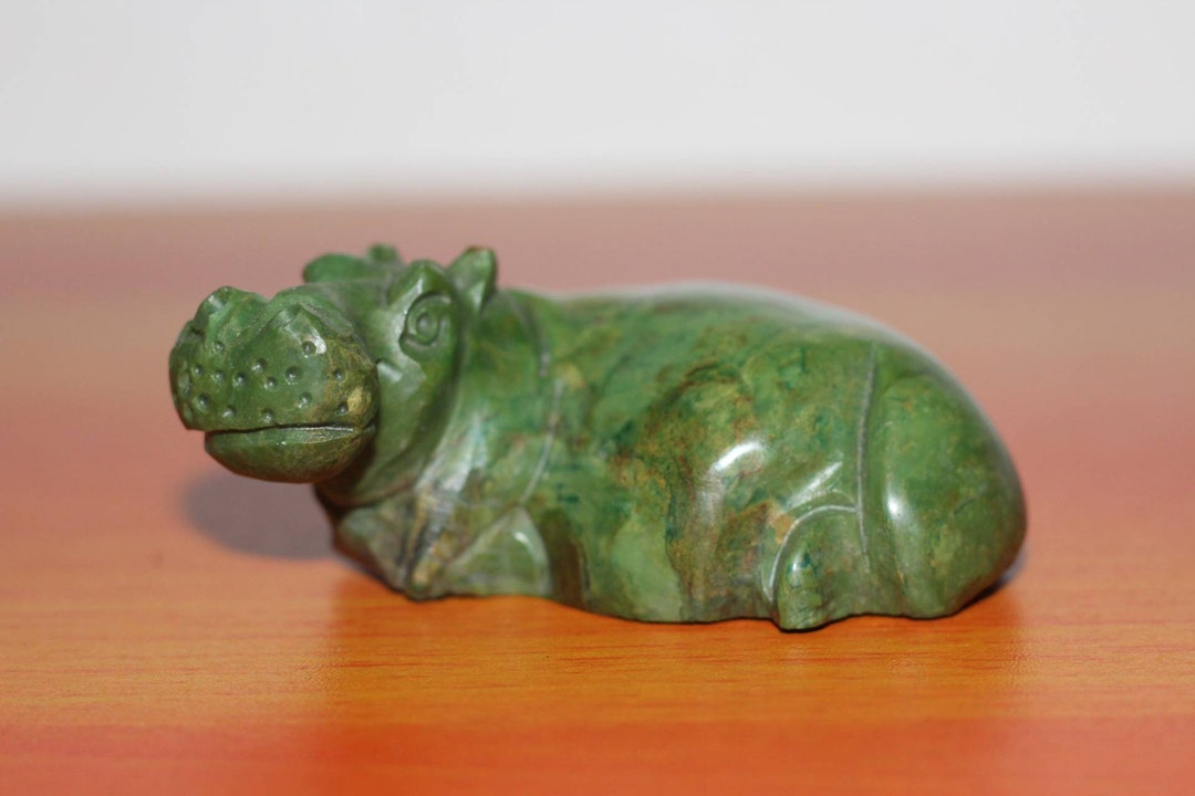 Verdite Stone Sculpture. Hippo Stone Sculpture. Shona Stone Etsy