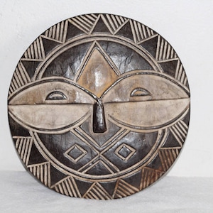 Handcrafted Teke mask. African tribal mask