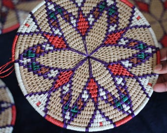 Traditional placemats. Set of 3 woven placemats