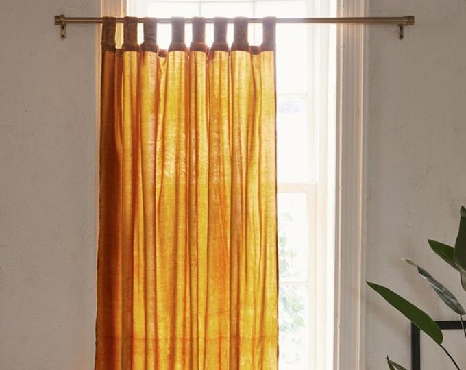 Luxury Velvet Curtain Mustard Gold Velvet Curtain Bohemian Etsy