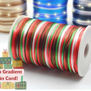 2mm Gradient Satin Nylon Cord - 20 Yards Macrame Bracelet String