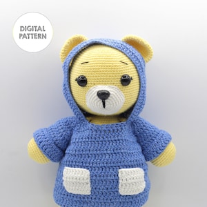 Teddy Bear Crochet Pattern, Amigurumi Bear Pattern, Crochet Bear Pattern, Crochet PDF Pattern, DIY Crafts