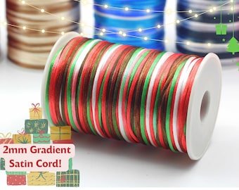 2mm Gradient Satin Nylon Cord - 20 Yards Macrame Bracelet String
