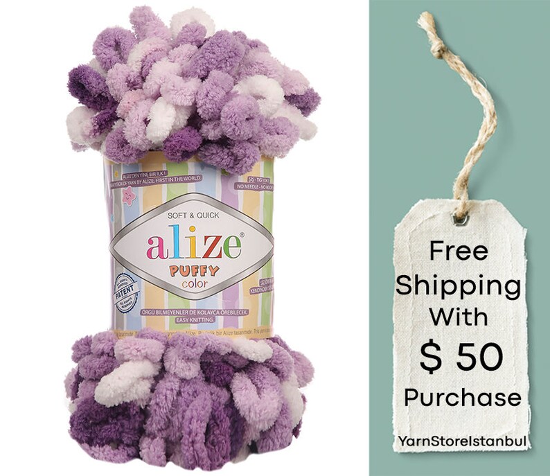 Alize puffy color baby blanket yarn finger yarn bulky yarn no Etsy
