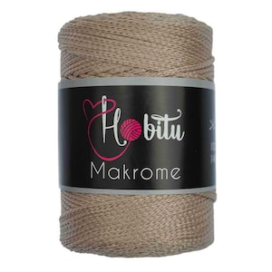 2mm polyester macrame cord, 100gr / 140mt, pp cord, bag yarn, crochet yarn, polyester cord, macrame yarn