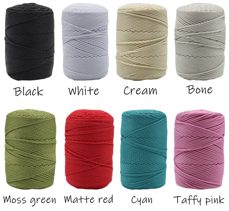 2mm polyester macrame rope 100gr / 150mt pp cord bag yarn Etsy