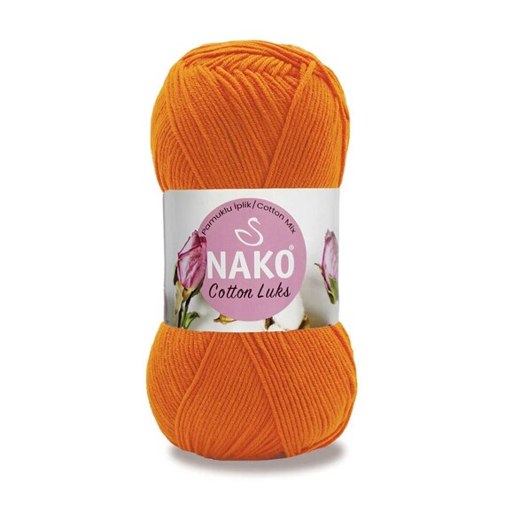 Nako Cotton Luks Yarn: 6 Skeins, Soft Cotton Acrylic Blend - Etsy