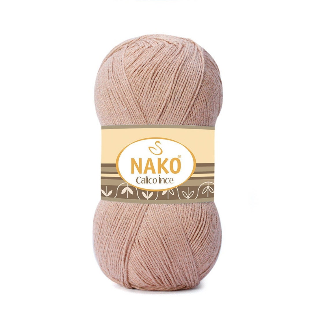 NAKO Calico Ince Fine Yarn Blend Cotton Acrylic Yarn Suitable - Etsy