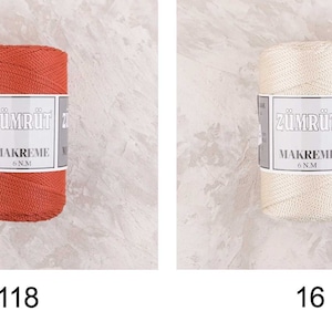 3-4mm polyester macrame cord, 250gr/135mt, pp cord, bag yarn, basket cord, crochet macrame cord, polyester cord image 6