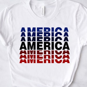 Arquivo de corte America SVG para Cricut, Silhouette - Eco Design para camisetas, canecas, sacolas - Ótimo para a celebração do Dia da Independência de 4 de julho