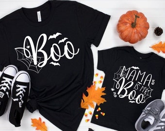 Mommy & Me Halloween Outfit SVG – Mama is my Boo (Digital Download)