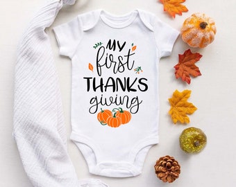 First Thanksgiving SVG, Baby Shirt Cutting Files (Digital Download)
