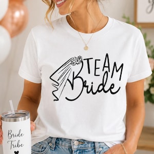 Team Bride SVG Design per maglietta per addio al nubilato Download digitale File di taglio Cricut PNG Matrimonio