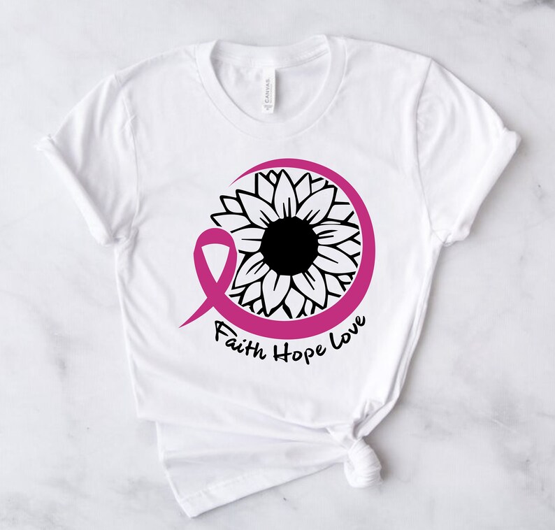 Download Faith Hope Love SVG Cut Files for Cricut Sunflower Cancer ...