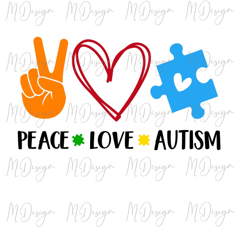 Free Free 112 Peace Love Autism Svg SVG PNG EPS DXF File