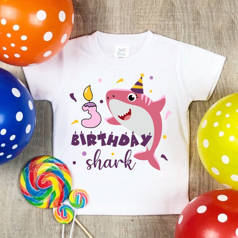 Iron On Baby Shark 3rd Birthday Shark Svg For Customizing One Year Old Girl T Shirt Digital File For Vinyl Cutting Sublimation Print Clip Art Art Collectibles Timinox Com