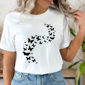 Schmetterlinge SVG geschnittene Datei für Cricut, Silhouette, Vinyl Cutting-Schwarze Silhouetten zum Anpassen von T-Shirts, Tassen, Taschen - ideal für Wandkunst