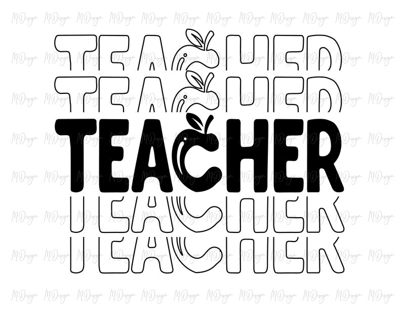 Personalized Teacher T-Shirt SVG Design – School Name, Cricut, Silhouette (Digital Download) image 3