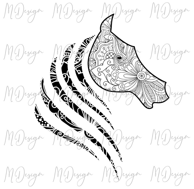 Download Horse Head Mandala SVG Cutting File for Cricut Silhouette ...