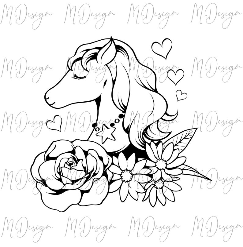 Download Floral Horse Head SVG Files for Cricut Silhouette Horse SVG | Etsy