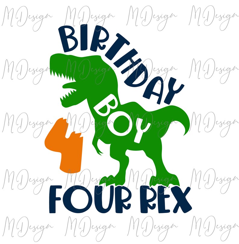 T-Rex SVG Birthday Boy Shirt Design Cut File for Cricut | Etsy