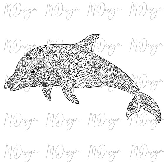 Download Dolphin Mandala Svg Cutting File For Cricut Silhouette Etsy