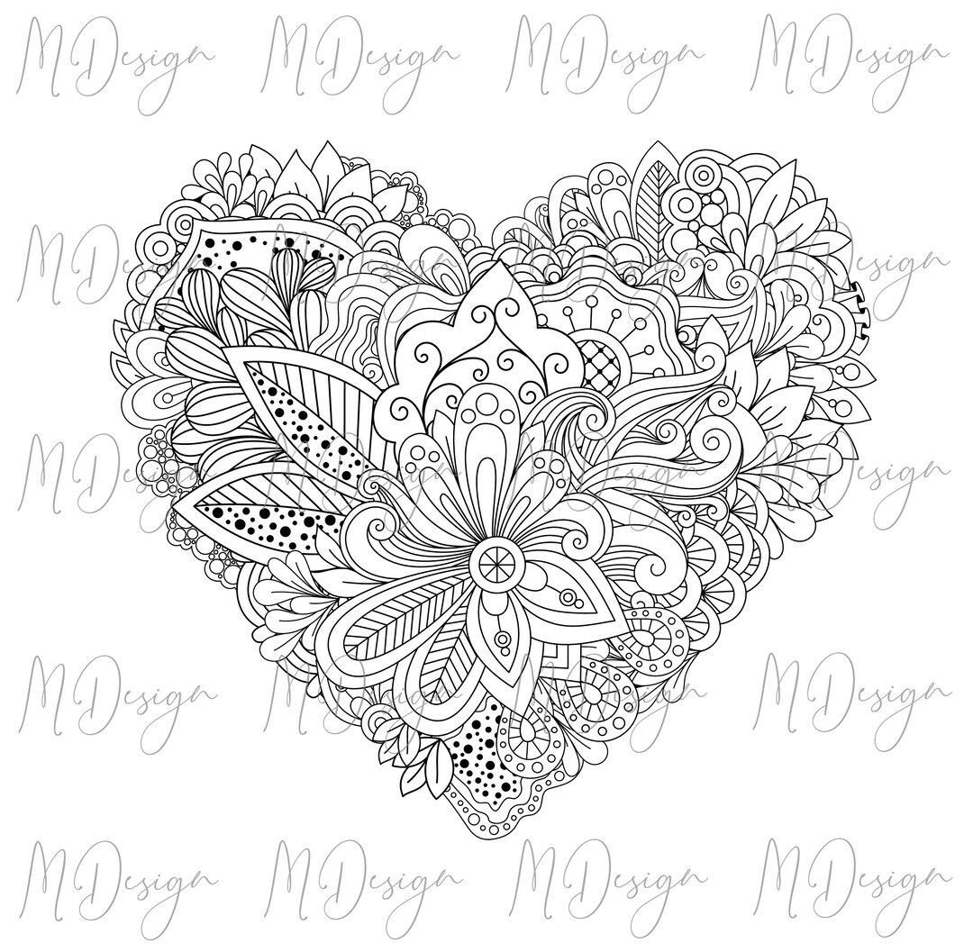 Heart Mandala SVG Cutting File for Cricut Silhouette Vinyl Etsy