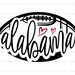 Alabama SVG Cutting Files for Cricut, Silhouette, Glowforge - American Football Team Fan T Shirt Design - Football Season Mom Sister Dad 