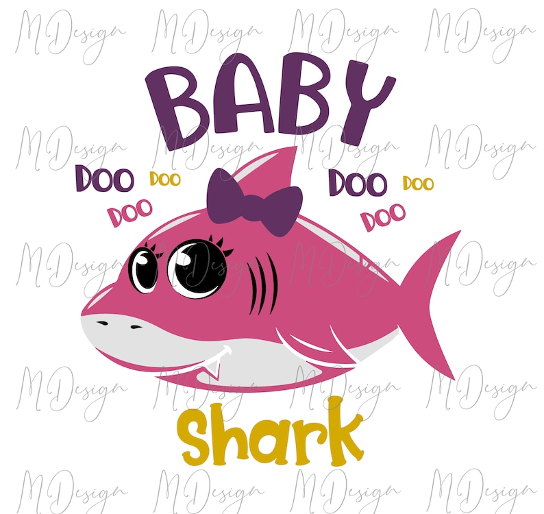 Download Baby Shark SVG for Personalizing Girls T Shirts Pink Cute ...