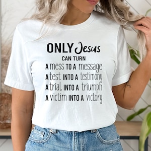 Jezus SVG - Alleen Jezus kan T Shirt Design voor religieuze, christelijke mensen draaien - Cutting Files Cricut, Silhouette - Cadeau voor koorvriend