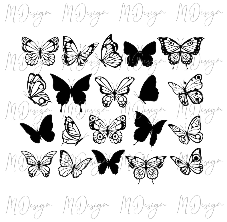 Big Butterfly Bundle SVG Cutting File for Cricut Silhouette - Etsy