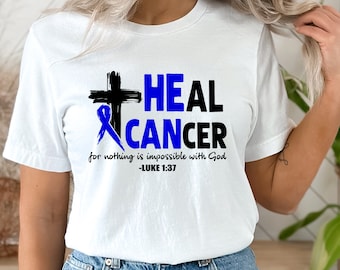 Colon Cancer Awareness SVG Dark Blue Cancer Ribbon Shirt for Survivor