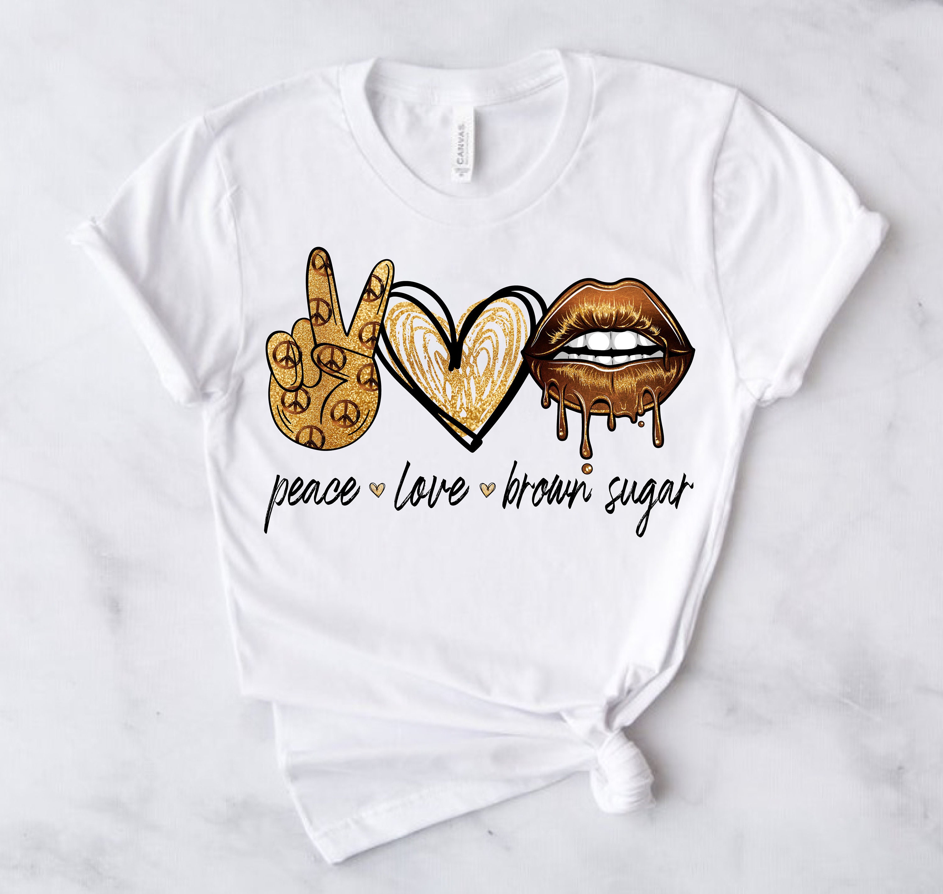 Download Peace Love Brown Sugar PNG Design for Sublimation Printing ...