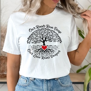 Family Reunion SVG Our Roots Run Deep Our Love Runs Deeper Family Tree Design for Customizing Family Gathering T Shirts - Instant Download