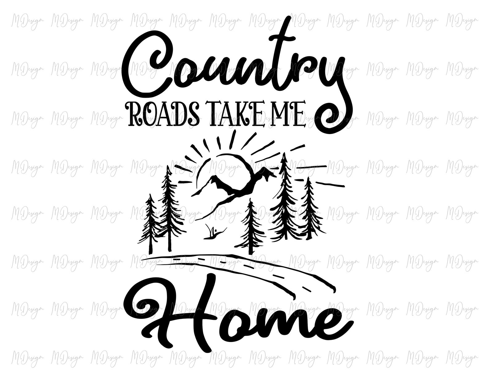 Country Roads Take Me Home SVG Country Music Lyrics Quote Etsy