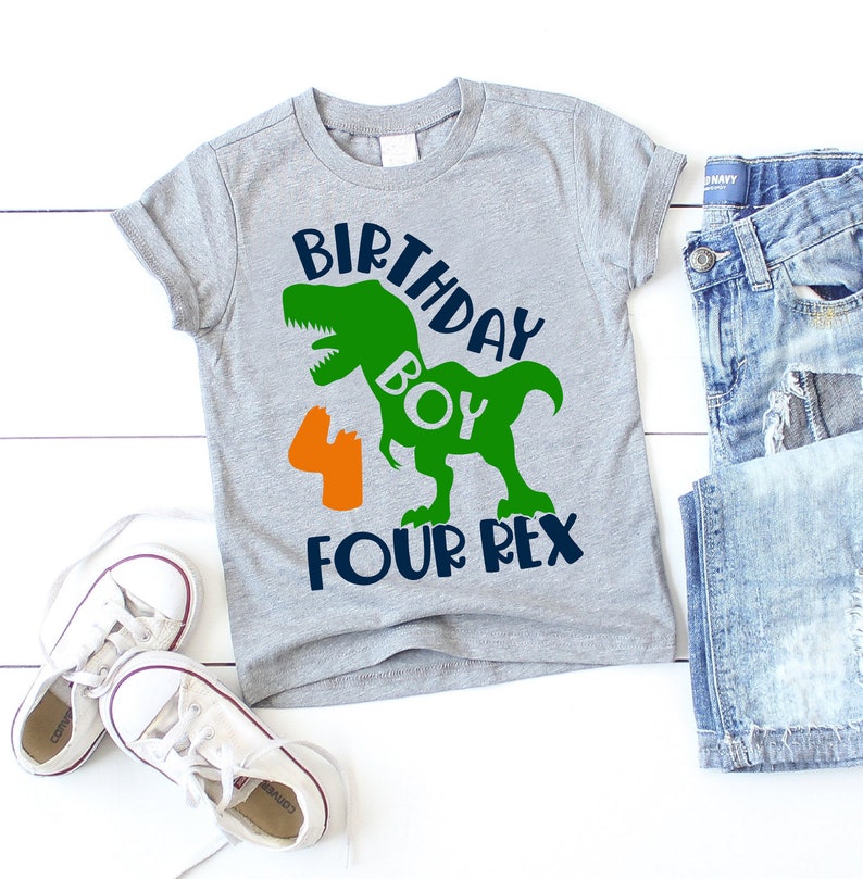 Download T-Rex SVG Birthday Boy Shirt Design Cut File for Cricut | Etsy