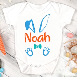 Fichiers SVG Pâques garçon pour Cricut, Silhouette - oreilles de lapin SVG pour garçons - mignon t-shirt de Pâques design bricolage vinyle découpe, impression fer sur