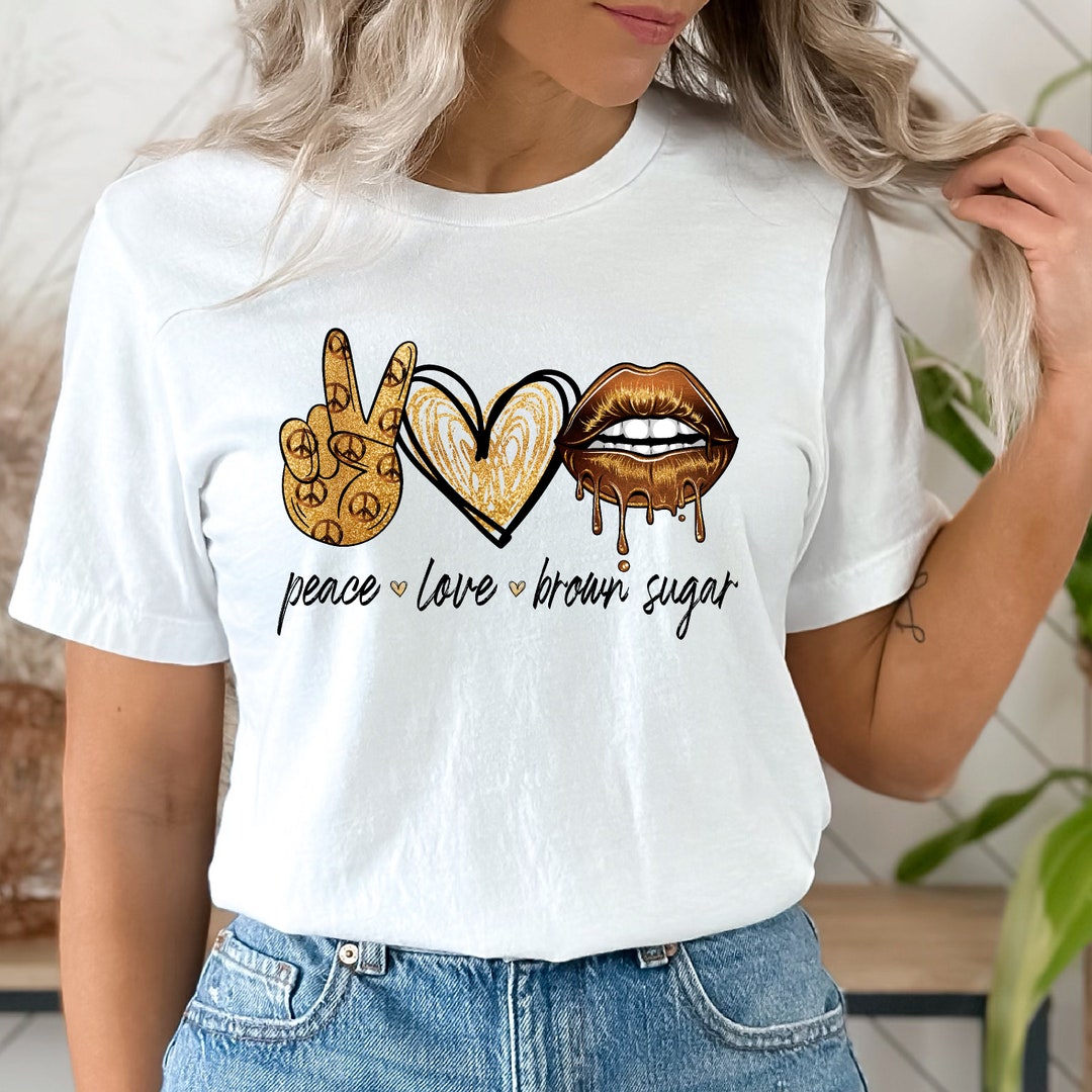 Peace Love Brown Sugar PNG Design for Sublimation Printing - Etsy