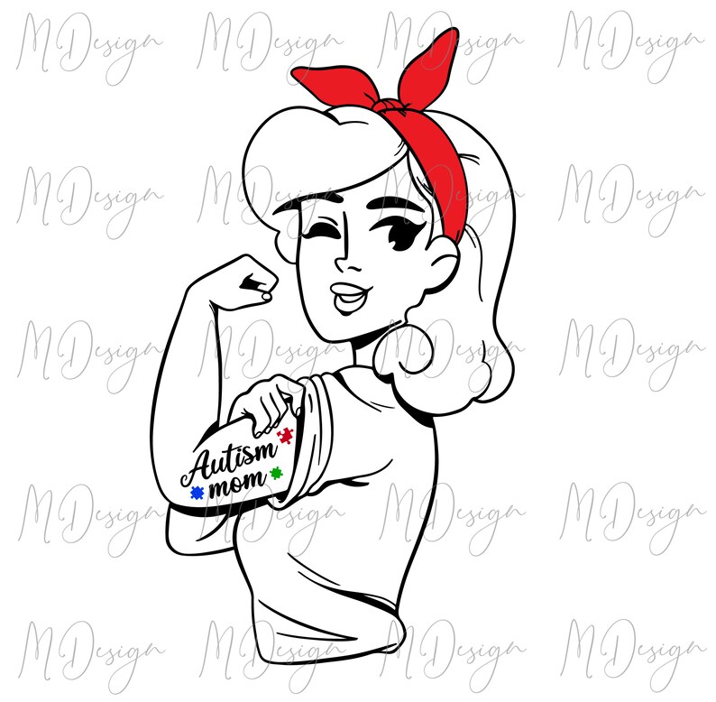 Download Rosie the Riveter SVG Autism Rosie Design for Autism | Etsy