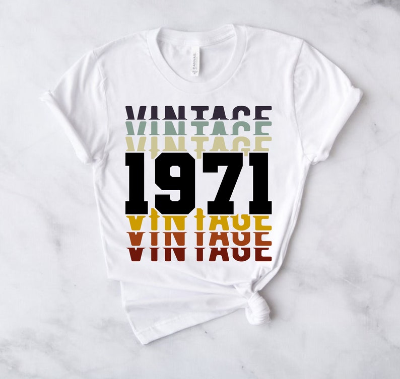 Download 1971 Vintage Birthday SVG Cutting file for Cricut | Etsy