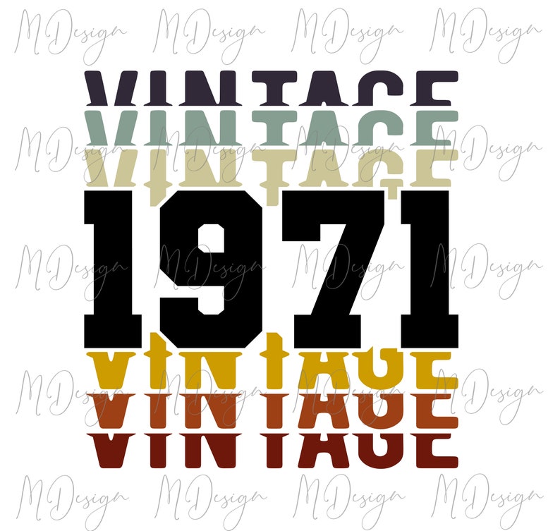 Download 1971 Vintage Birthday SVG Cutting file for Cricut | Etsy