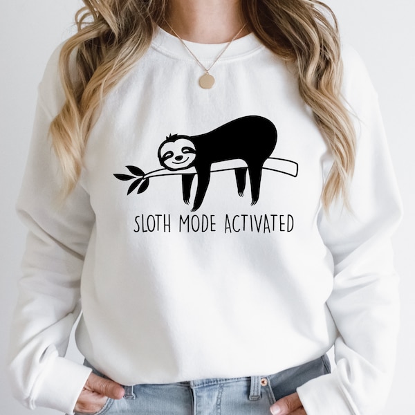 Sloth Mode Activated Sloth SVG Clipart Cutting File for Cricut, Silhouette - Great for Sleeping Clothing - DIY Print at Home, Vinyl Cut