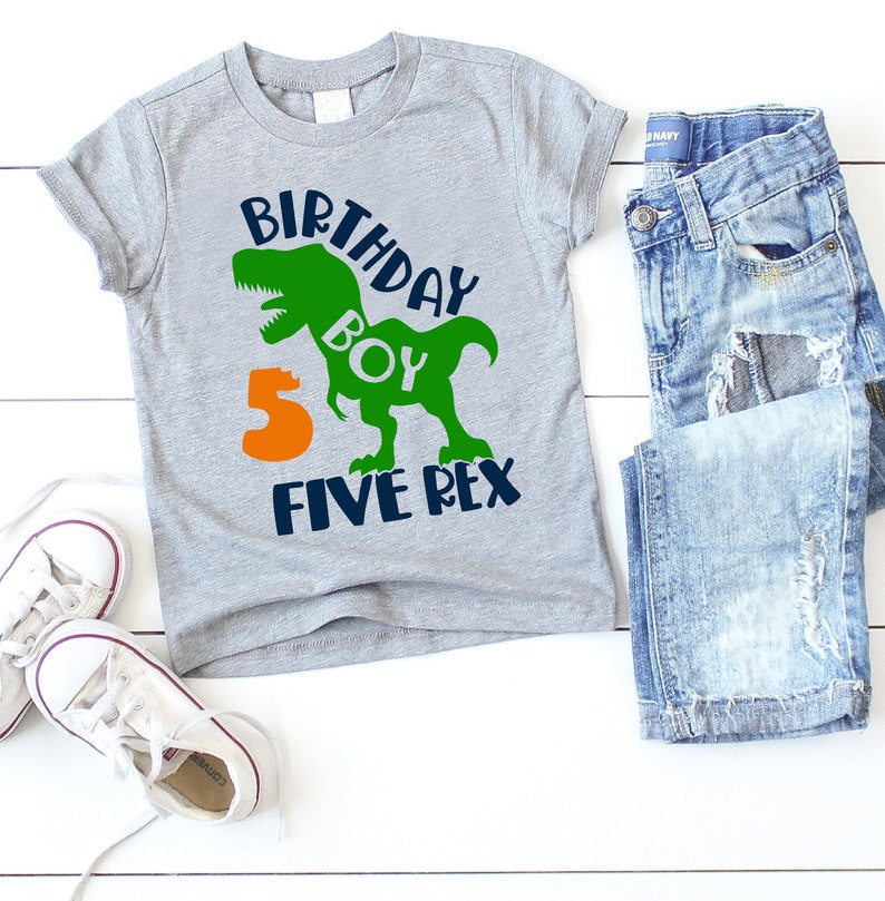 Download T-Rex SVG Birthday Boy Shirt Design Cut File for Cricut | Etsy