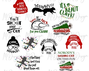 Christmas Vacation SVG Bundle, Funny Movie Quotes, Cricut, Silhouette (Digital Download)
