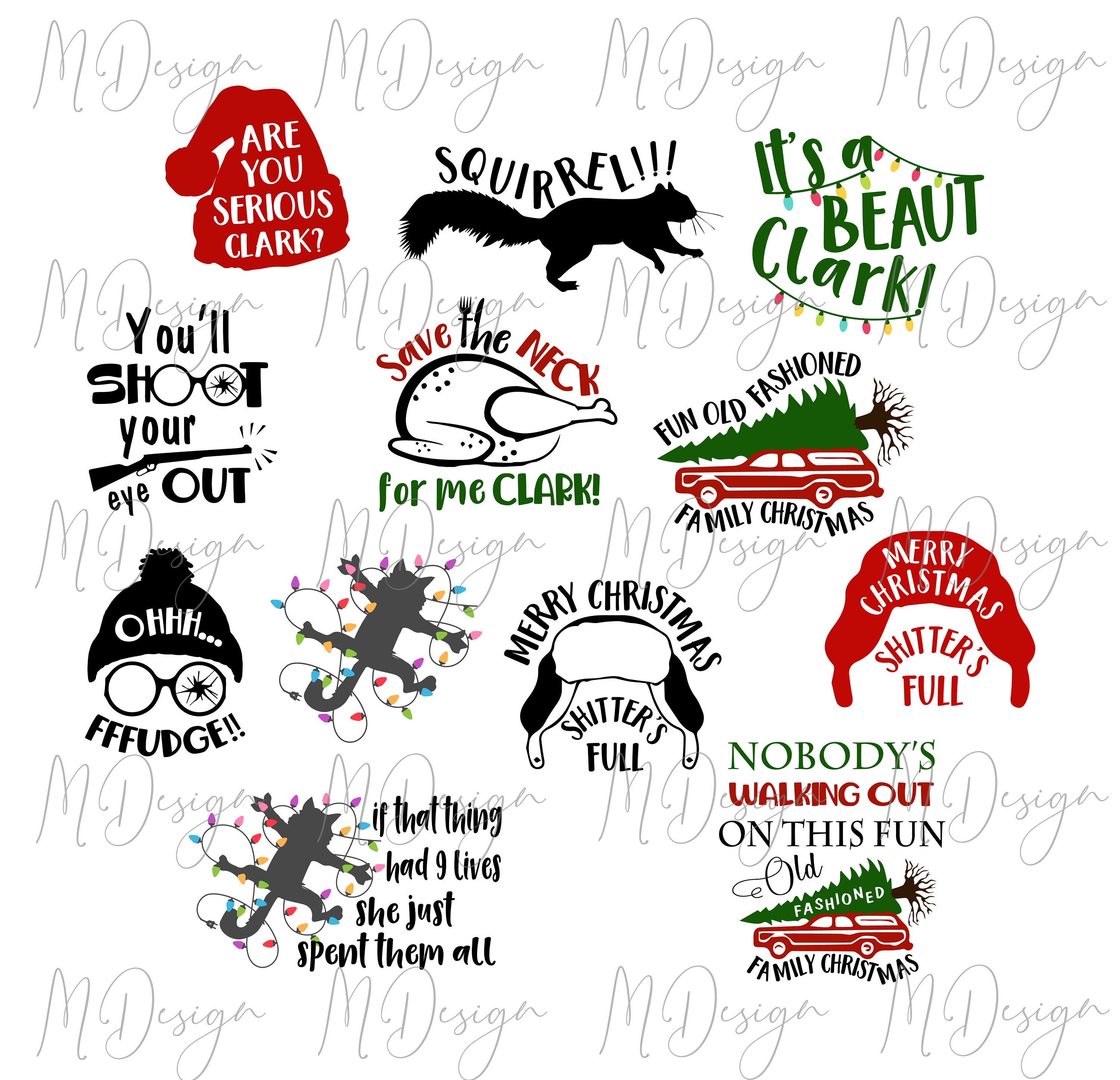 Christmas Vacation Bundle SVG Cut File for Cutting Machines | Etsy